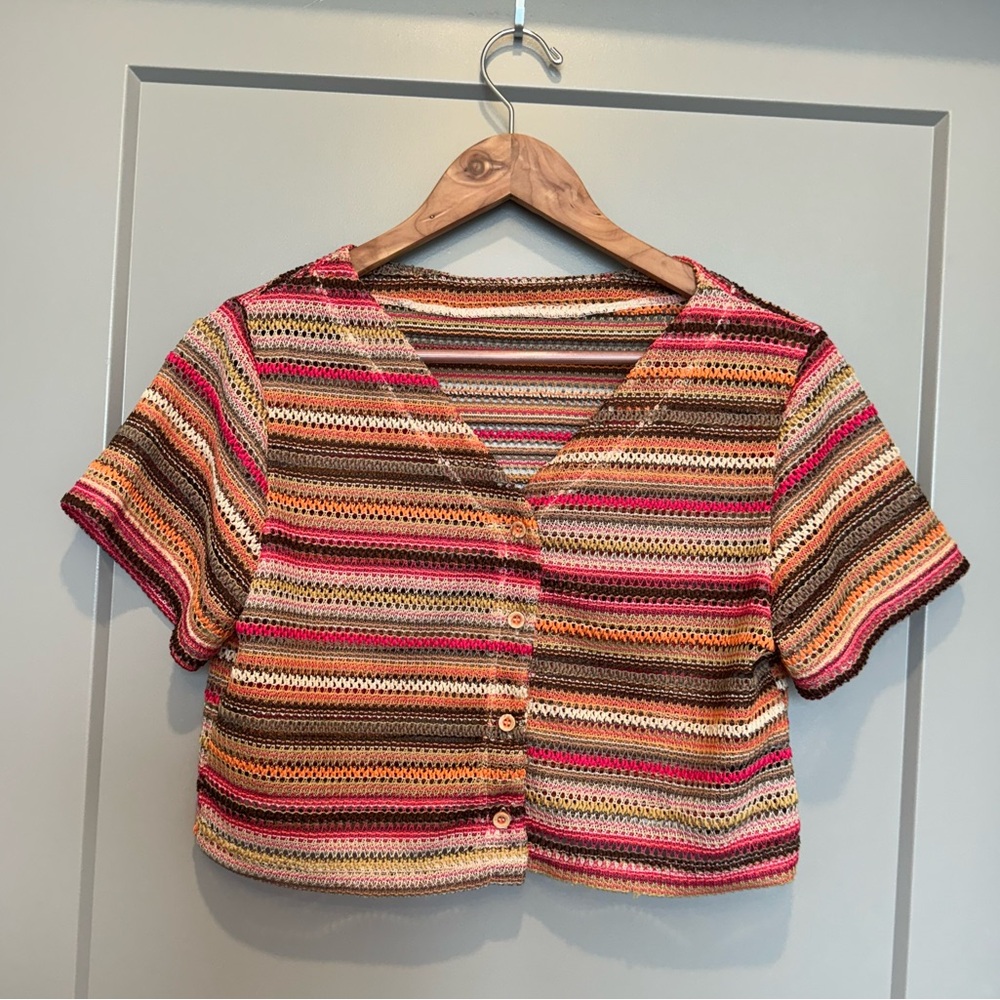 Crochet cropped shirt